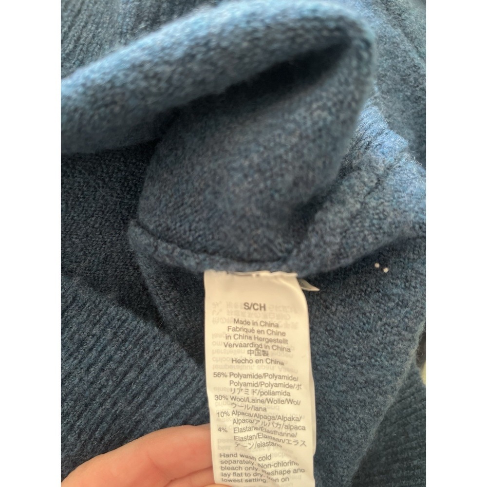 J.Crew Women's Blue Wool Blend Sweater Top Small Cozy Preppy Cottagecore Fairy - Picture 5 of 5